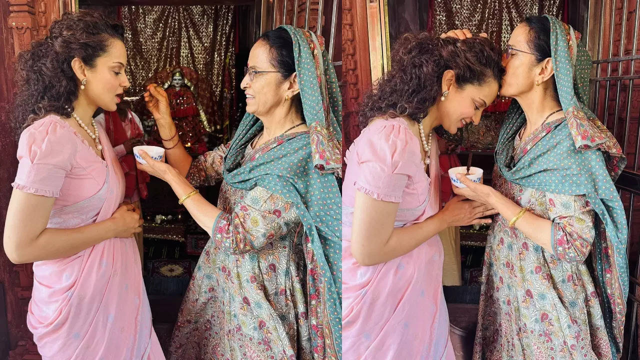 Kangana seeks blessings of her mom ahead of election results