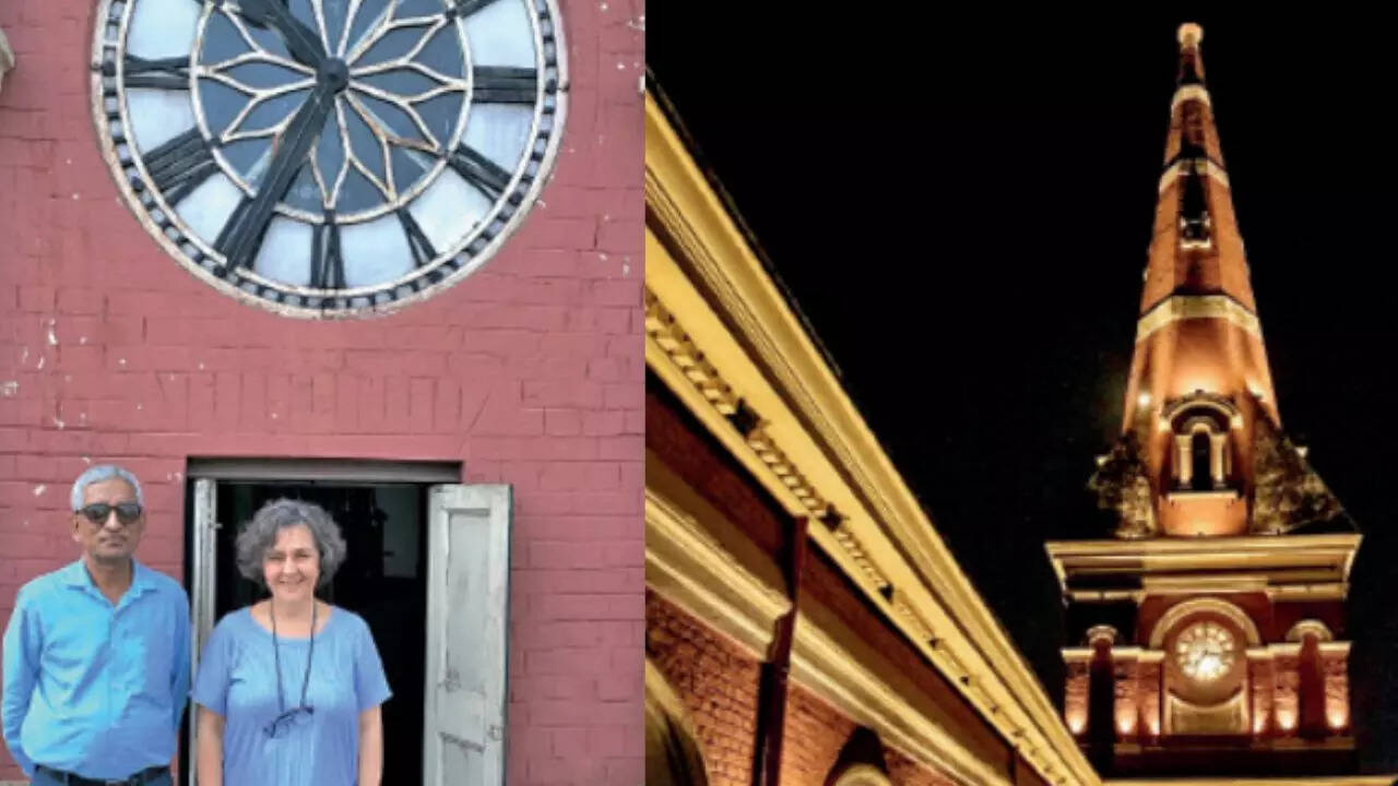 140-year-old clock under Magen David synagogue steeple all set to strike again