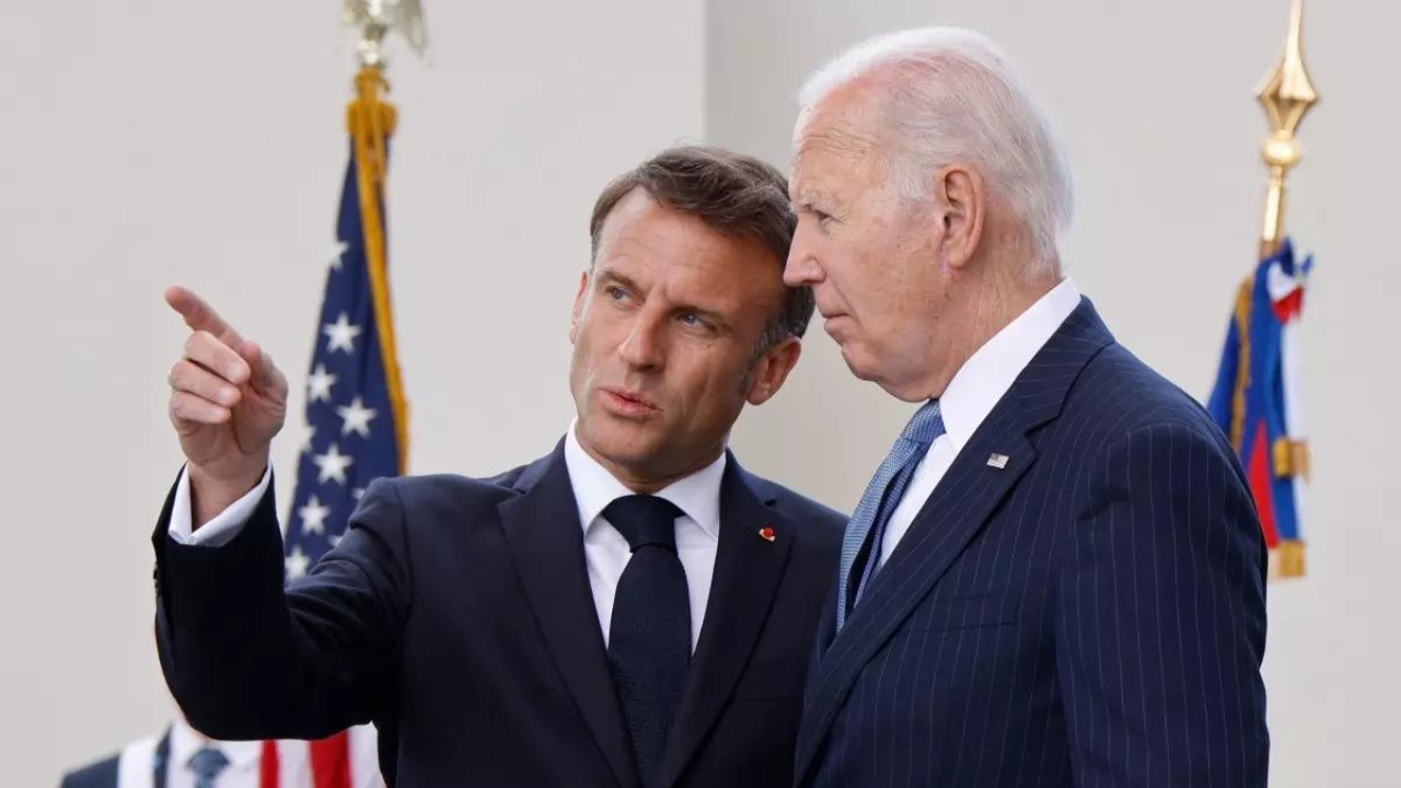 French President Macron hosts Joe Biden as two leaders try to move past trade tensions