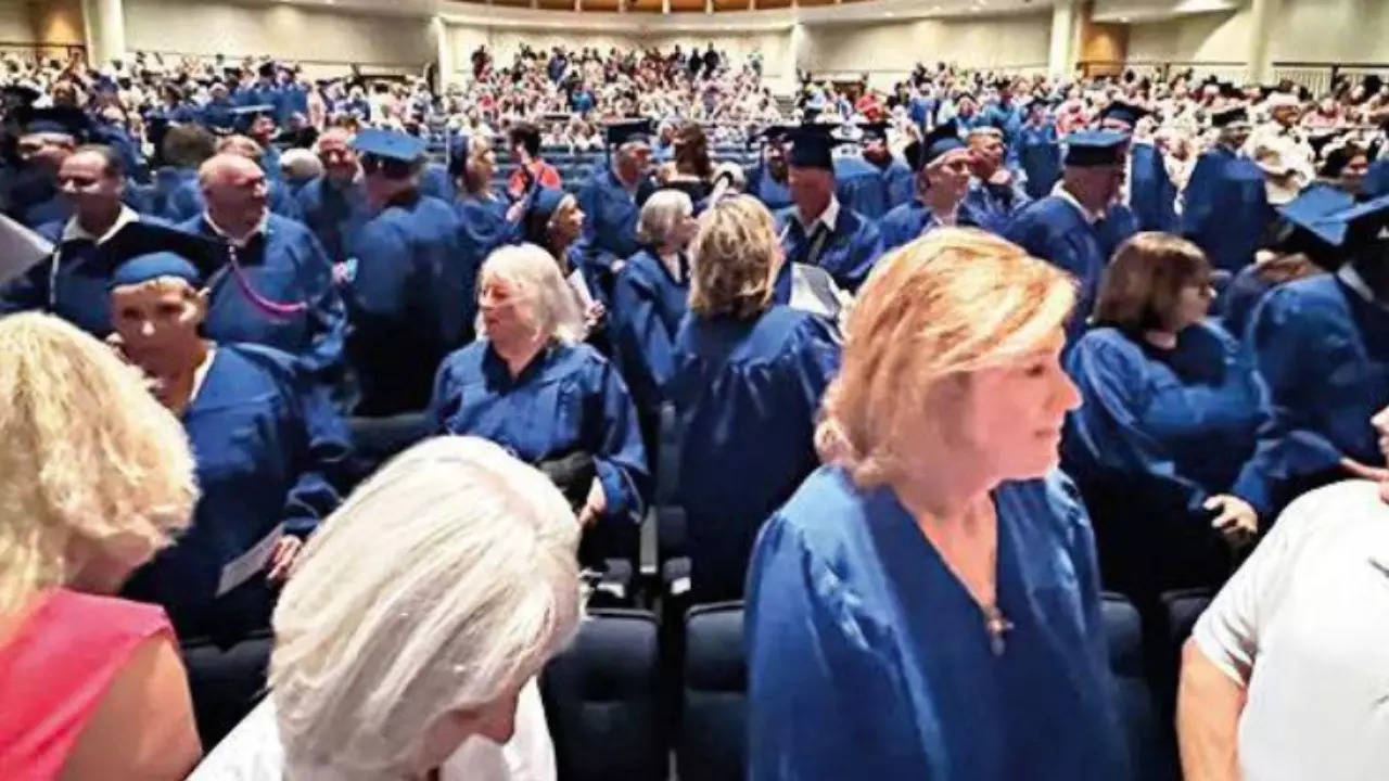 After a tornado warning & 50 years, an Oklahoma high school class graduates