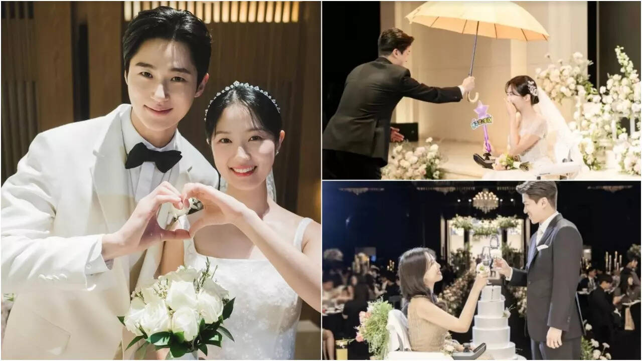 Korean couple's Lovely Runner-inspired wedding