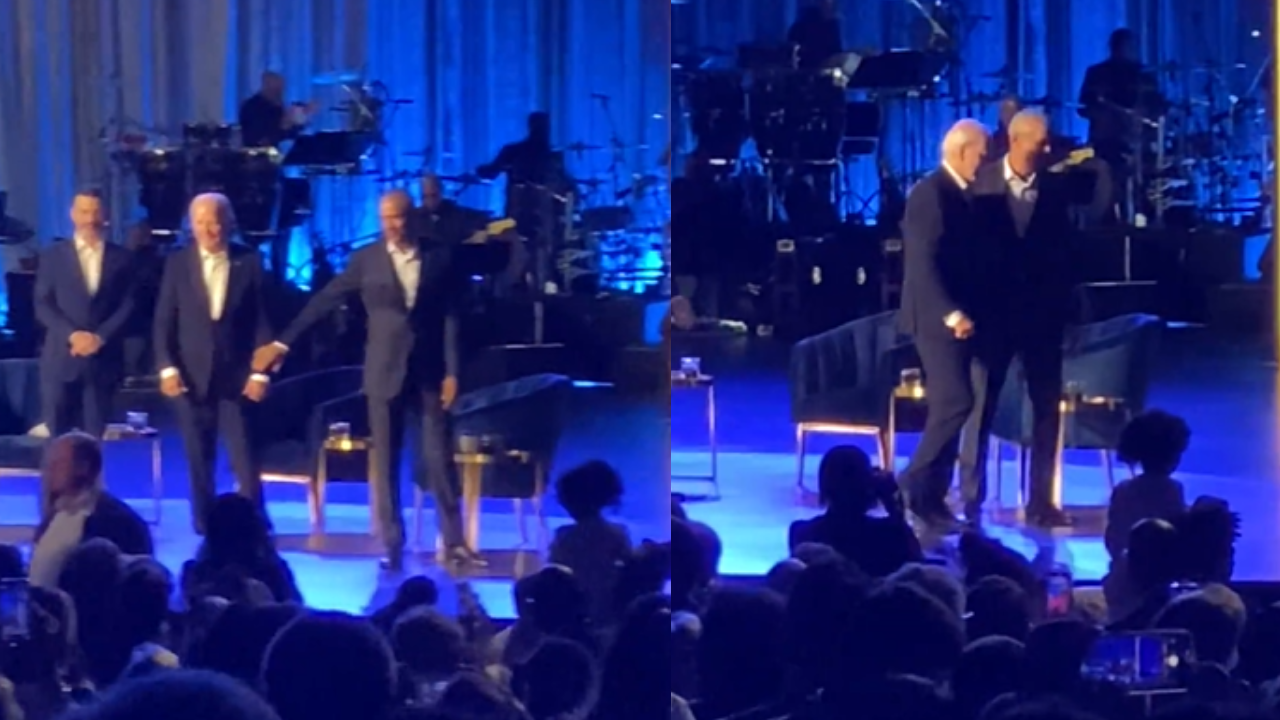 Watch: Obama guides Biden as US President appears to 'freeze' on-stage at LA Event