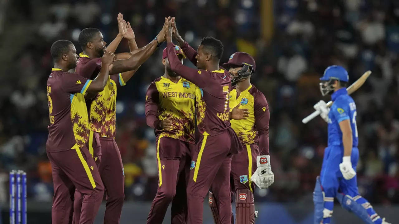 WI vs AFG highlights, T20 World Cup 2024: West Indies thrash Afghanistan by 104 runs to finish top of Group C – The Times of India