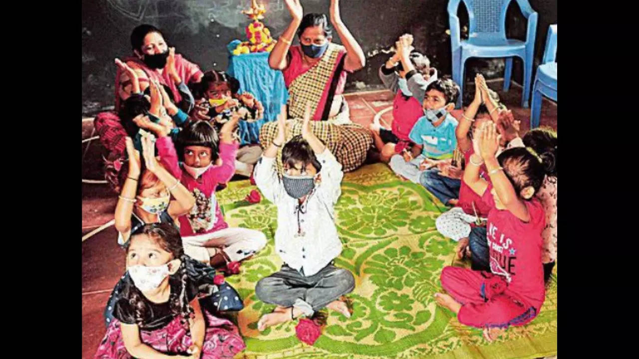 The decision to start KG classes in schools was met with stiff resistance from anganwadi workers, who feared loss of jobs as children would move towards school aged just four