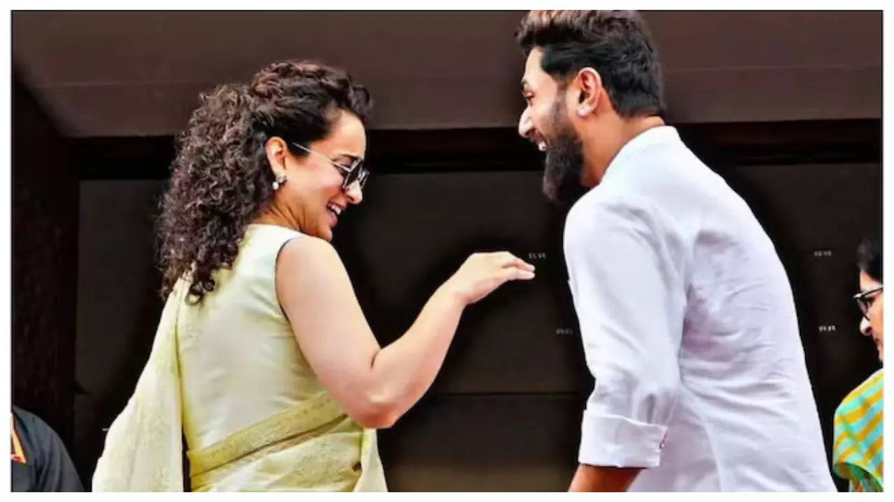 Kangana Ranaut's candid moment with ex co-star Chirag Paswan from Parliament goes viral on social media - WATCH video | Filmymeet