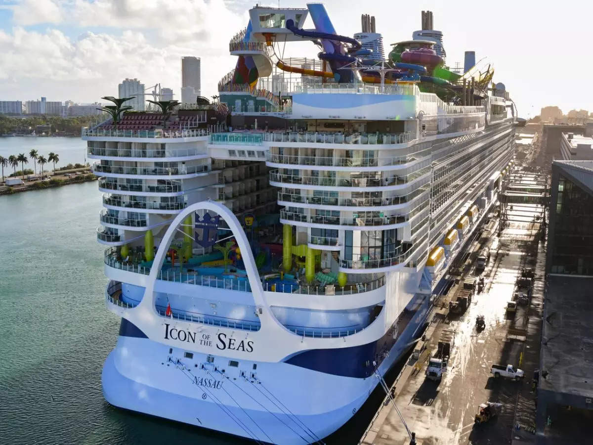 Icon of the Seas, the world's largest cruise ship, catches fire during docking in Mexico