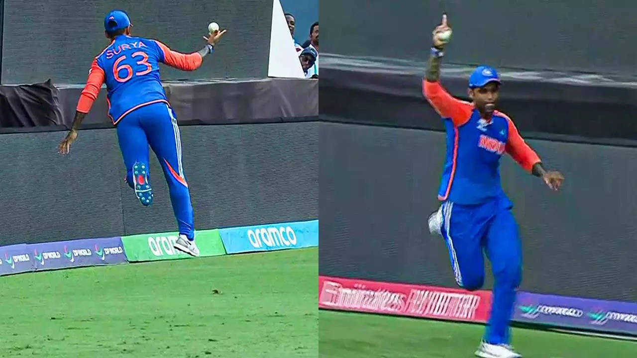 A moment for the ages! Surya's sensational grab. Watch