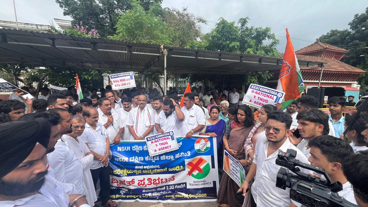 NEET Row: NSUI protests, demands resignation of Pradhan