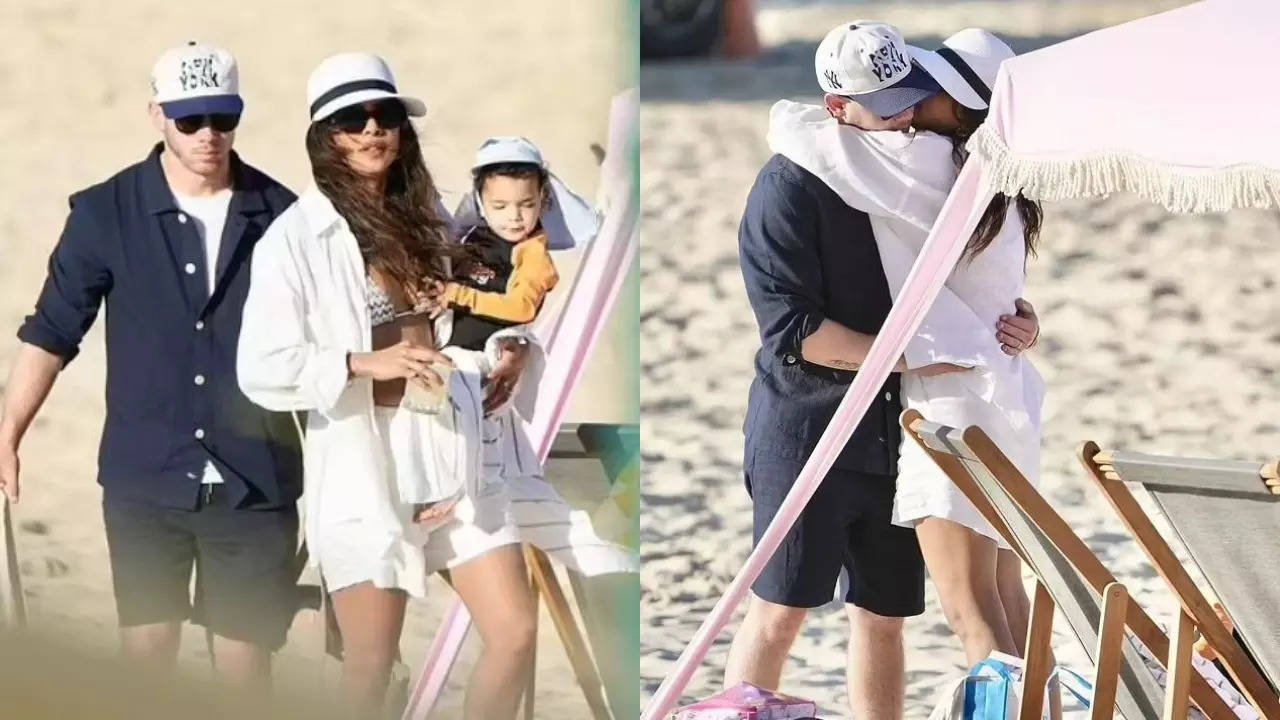 Priyanka Chopra and Nick Jonas spend mushy moments at the beach with Malti Marie, PICS go VIRAL | Hindi Movie News Filmymeet