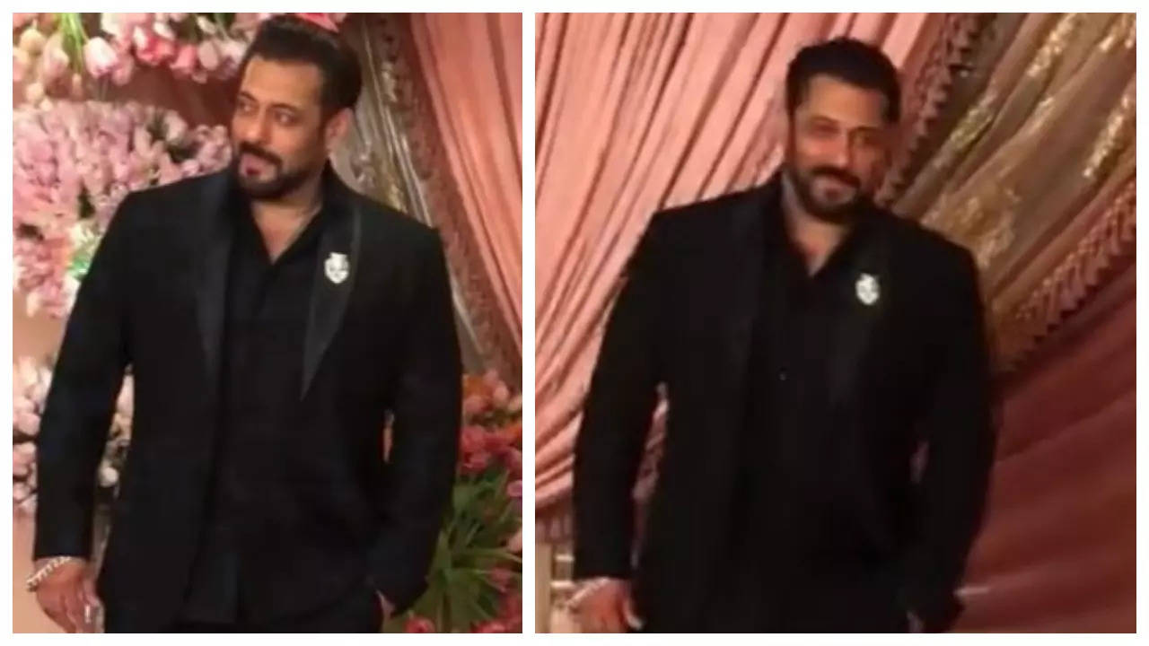 Salman Khan makes a swag entry in a black suit at Anant Ambani and Radhika Merchant's star-studded sangeet ceremony - WATCH video | Filmymeet