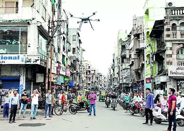 Tethered drone to monitor rath yatra