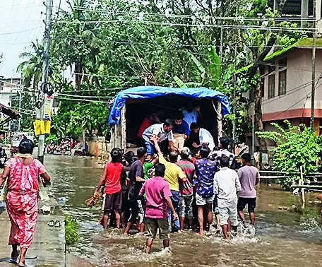 Harrowing time for residents of flooded Rukminigaon area