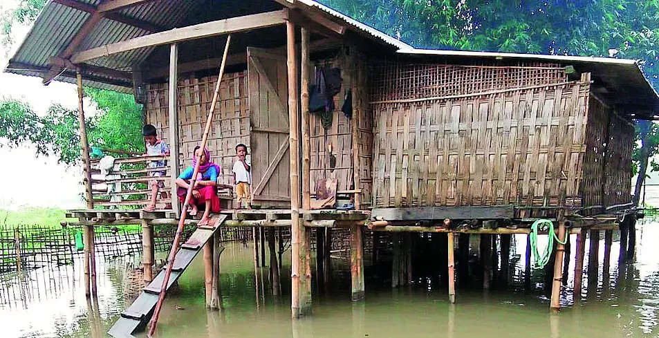 Majuli’s elevated chang ghars keep floodwaters at bay
