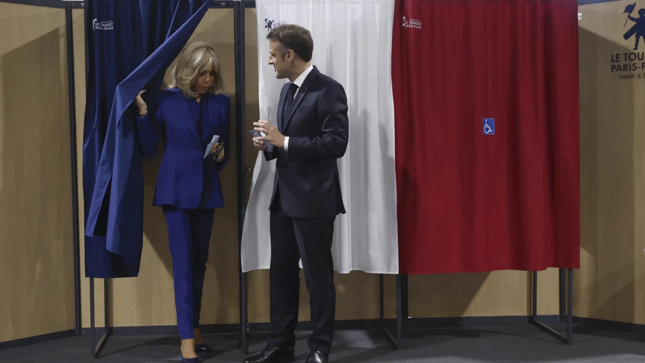 Turnout in French elections on track to be highest in decades; 59.7% with 3 hours to go