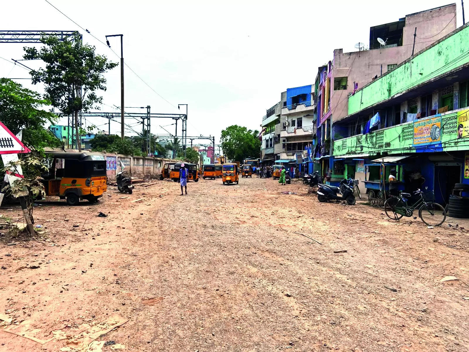 Road connecting Korukkupet and Mint in disarray