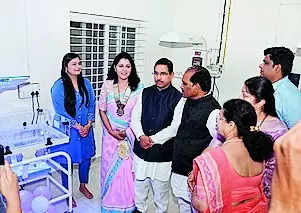 Union min Pralhad Joshi opens NICU at Chitaguppi hospital