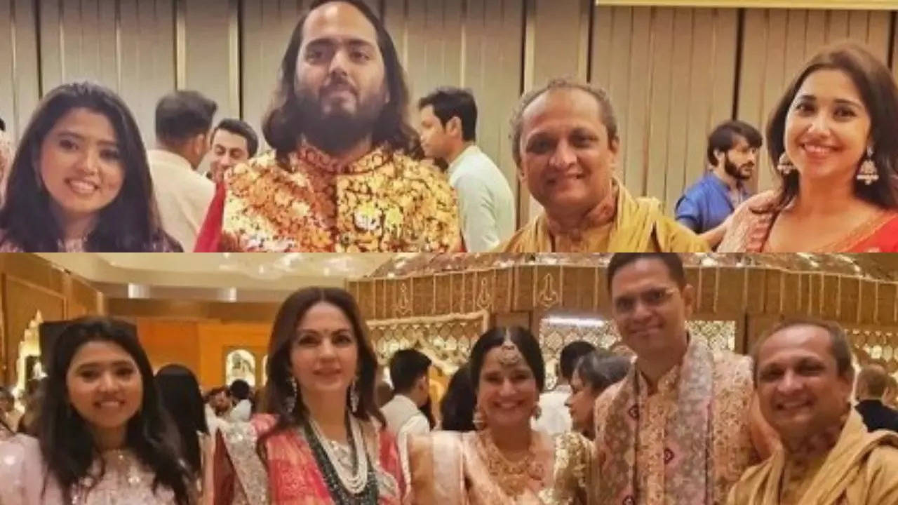 Radhika Merchant radiates happiness during the Graha Shanti pooja with Anant Ambani - see inside pics | Hindi Movie News Filmymeet