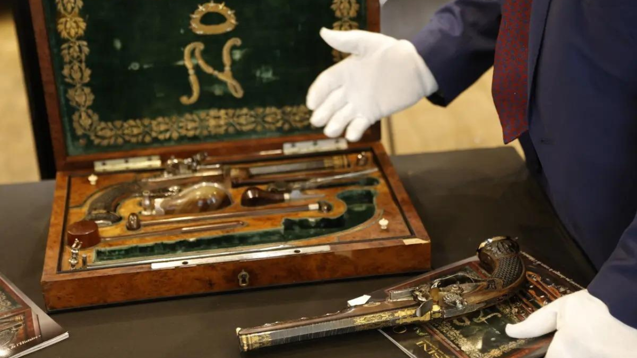 He once planned to use them to kill himself; Napoleon Bonaparte's pistols auctioned for 1.69 million euros