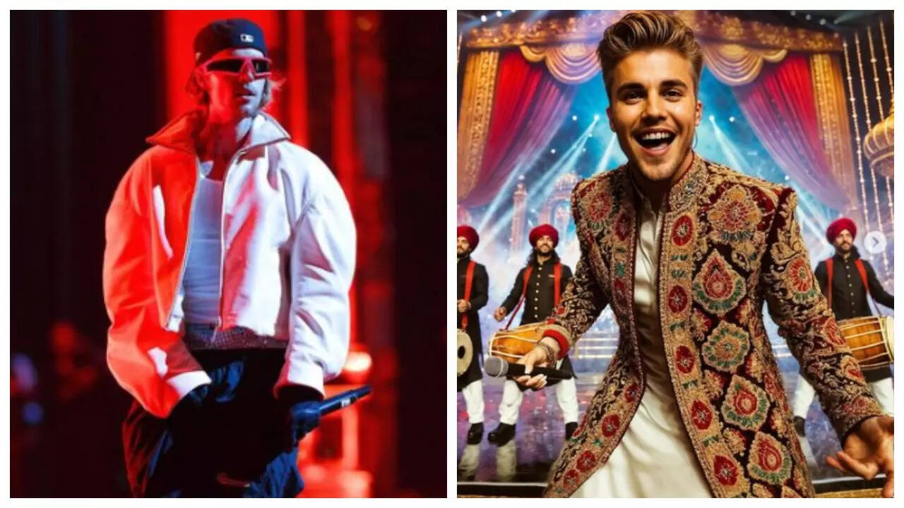 AI reimagines Justin Bieber in a sherwani