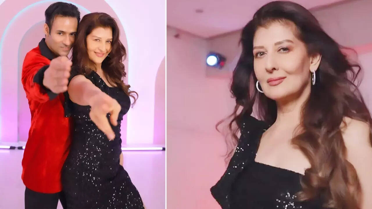 Sangeeta brings in her b'day in shimmery black gown