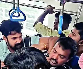 Two men trade blows inside Metro train, video goes viral