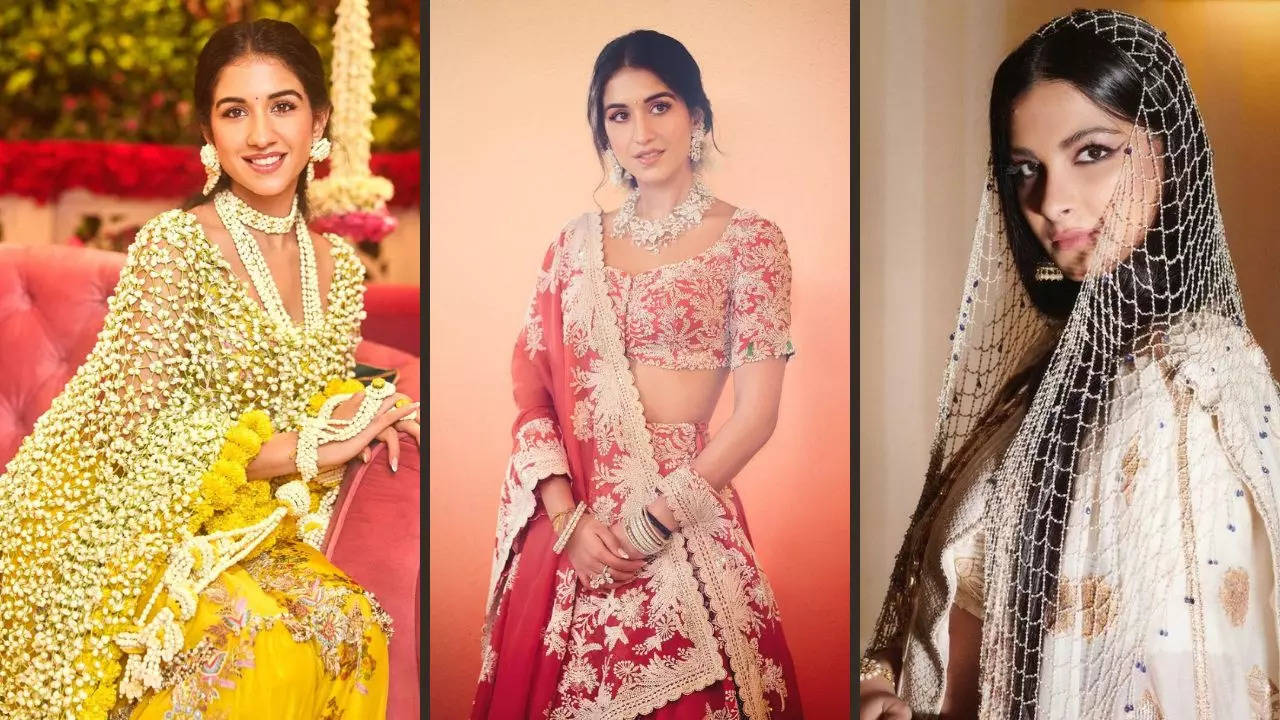 Radhika Merchant's floral dupatta for Haldi reminds us of Rhea Kapoor's pearly wedding veil | Hindi Movie News Filmymeet