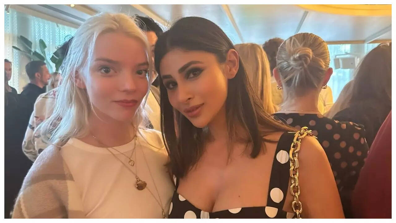 Mouni Roy strikes a pose with Anya Taylor-Joy