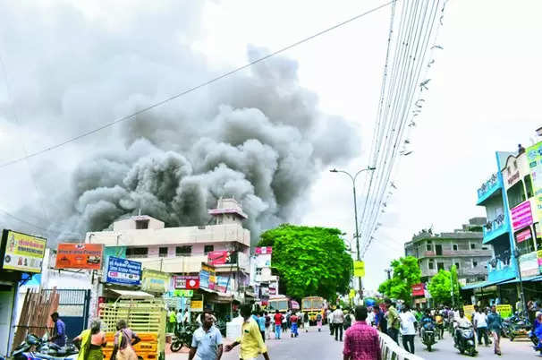 Hardware store goes up in flames, loss pegged at 1 crore