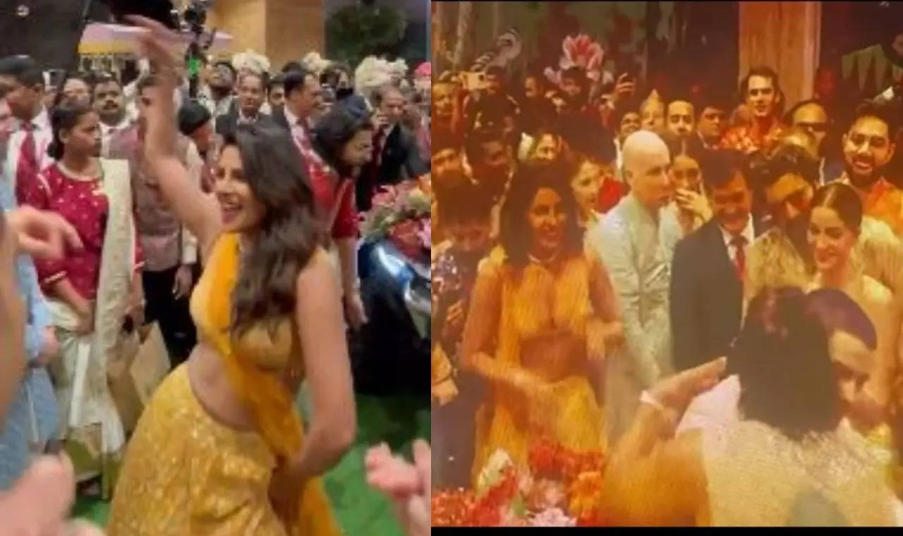 Priyanka Chopra dances in Anant Ambani's 'baaraat' on 'Chikni Chameli', 'Sapne Mein Milti Hai'; Ranveer Singh hugs Nick Jonas - WATCH video | Hindi Movie News Filmymeet