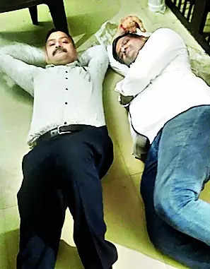 Builder, his lawyer sleep in police station