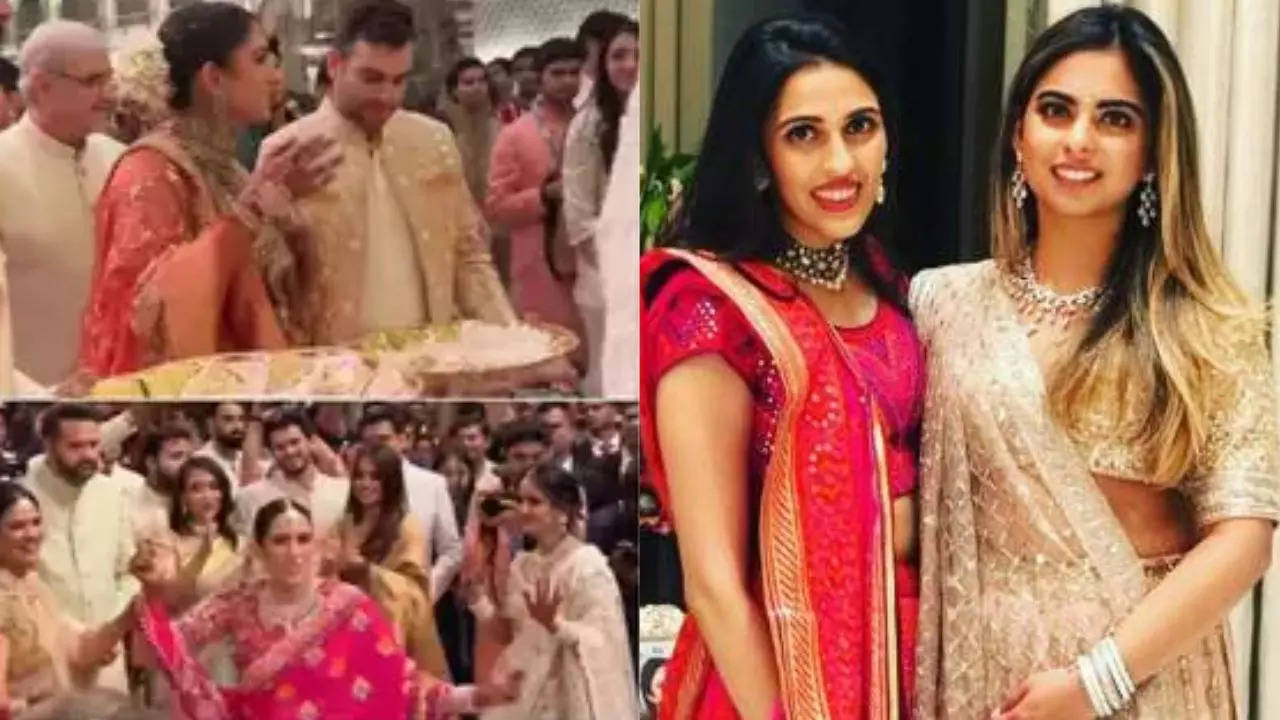 Isha Ambani and Shloka Mehta steal the show with joyous 'Kudi Nu Nachne De' dance at Radhika Merchant's vidaai - video inside | Hindi Movie News Filmymeet