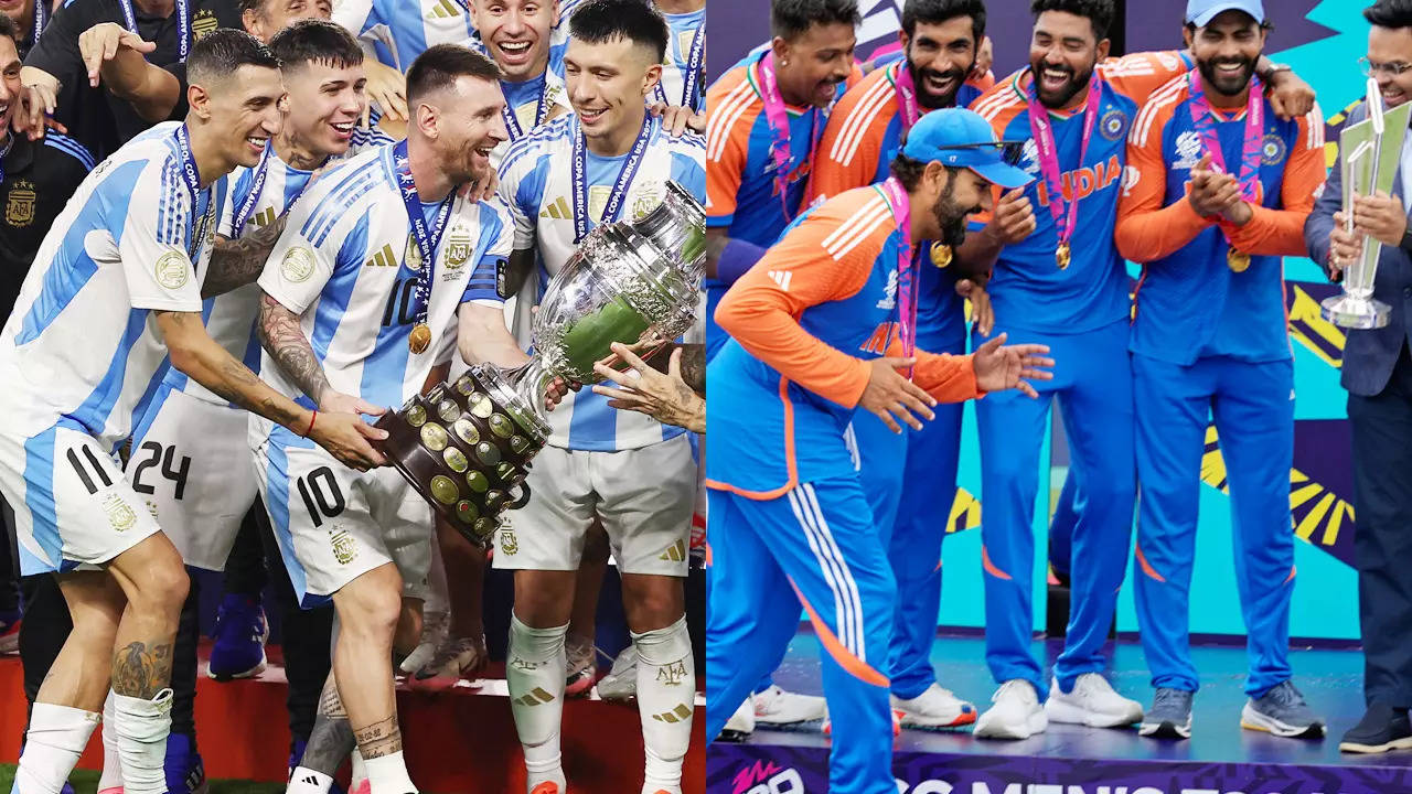Messi, Rohit and now Messi again - The trophy walk version 3.0