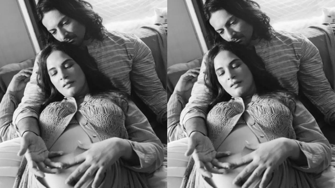 Ali Fazal holds Richa Chadha’s baby bump while she rests on his lap in new photos, actress turns off comments for privacy | Hindi Movie News