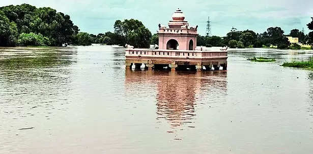 Hadinaru Mantapa in Najangud submerged