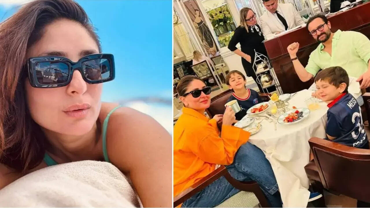 Kareena shares post on yelling at kids during vacations