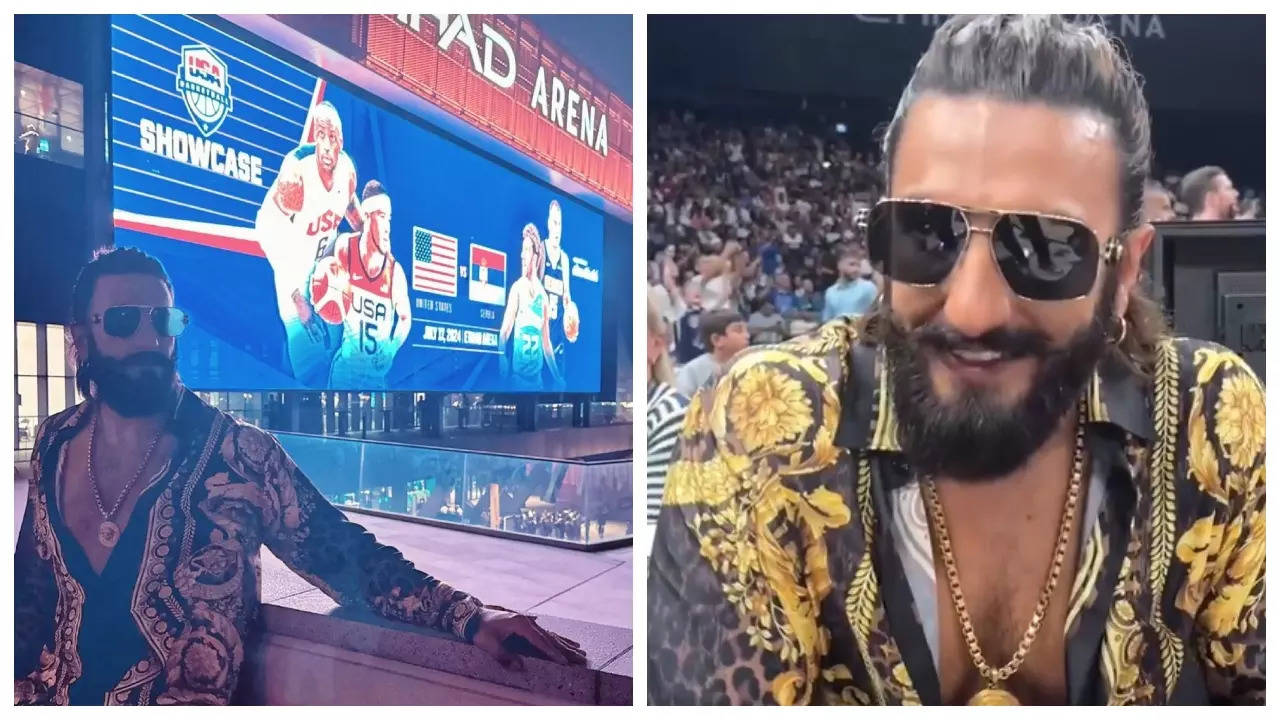 Ranveer Singh enjoys USA vs Serbia basketball match at USABMNT showcase in Abu Dhabi | Filmymeet