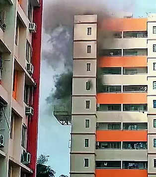 Fire in New Town complex, none injured