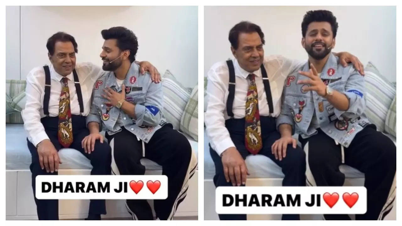 Laughter Chefs: Rahul Vaidya shares a video with legendary superstar Dharmendra from the sets; the duo sing his famous song