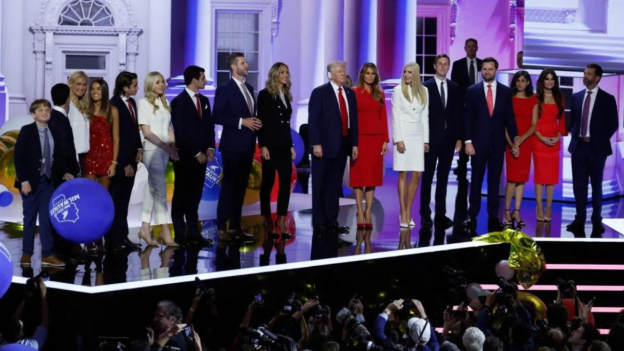 Trump family's united front shines at RNC with Melania, Ivanka & grandchildren on stage