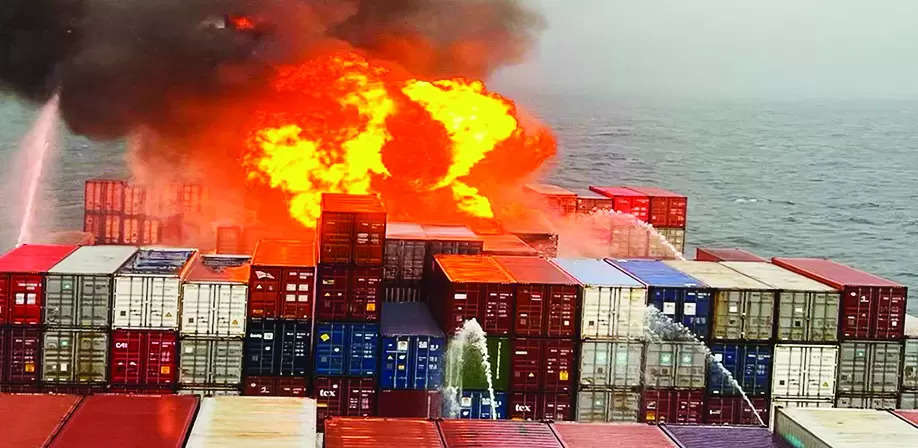 Blasts trigger fire in cargo ship off Goa coast