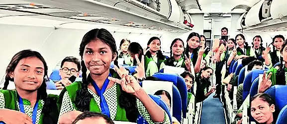 26 PVTG girls head to Sriharikota for exposure trip