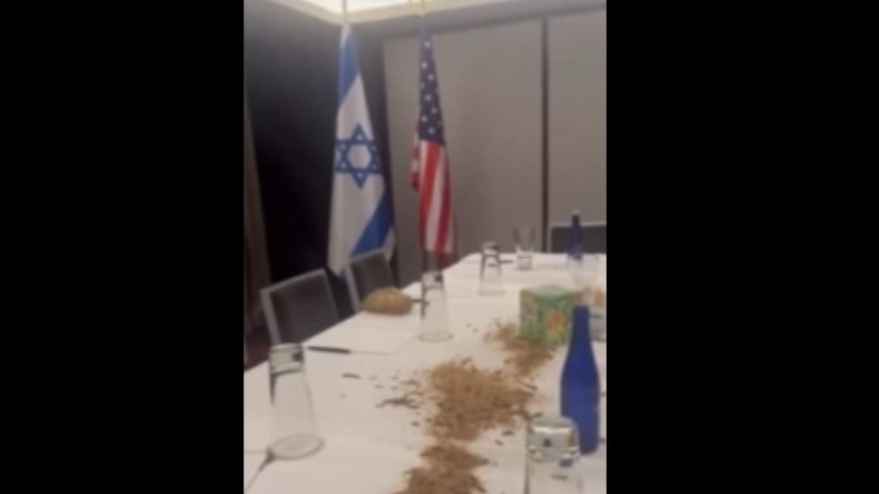 Maggots at Netanyahu's table? Anti-Israel protesters' claim with questionable video