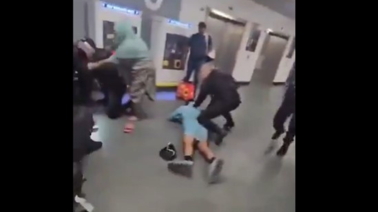 Brutal! Video of man's face kicked, head stamped by cop in Manchester Airport