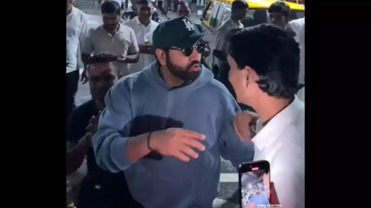 Watch: Rohit Sharma mobbed by fans at airport