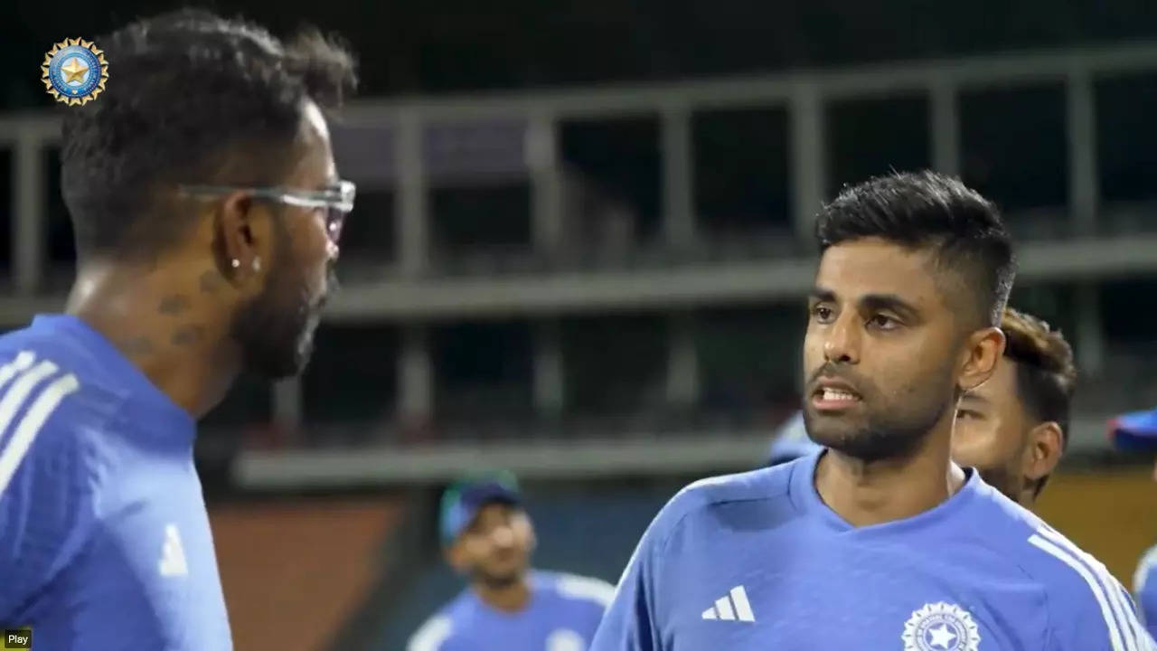 Watch: Surya, Hardik's priceless connect over unique fielding drill