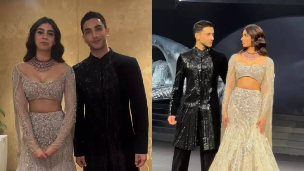 Rumoured couple Khushi Kapoor and Vedang Raina exude intense chemistry as they walk the ramp together – WATCH VIDEO | Hindi Movie News