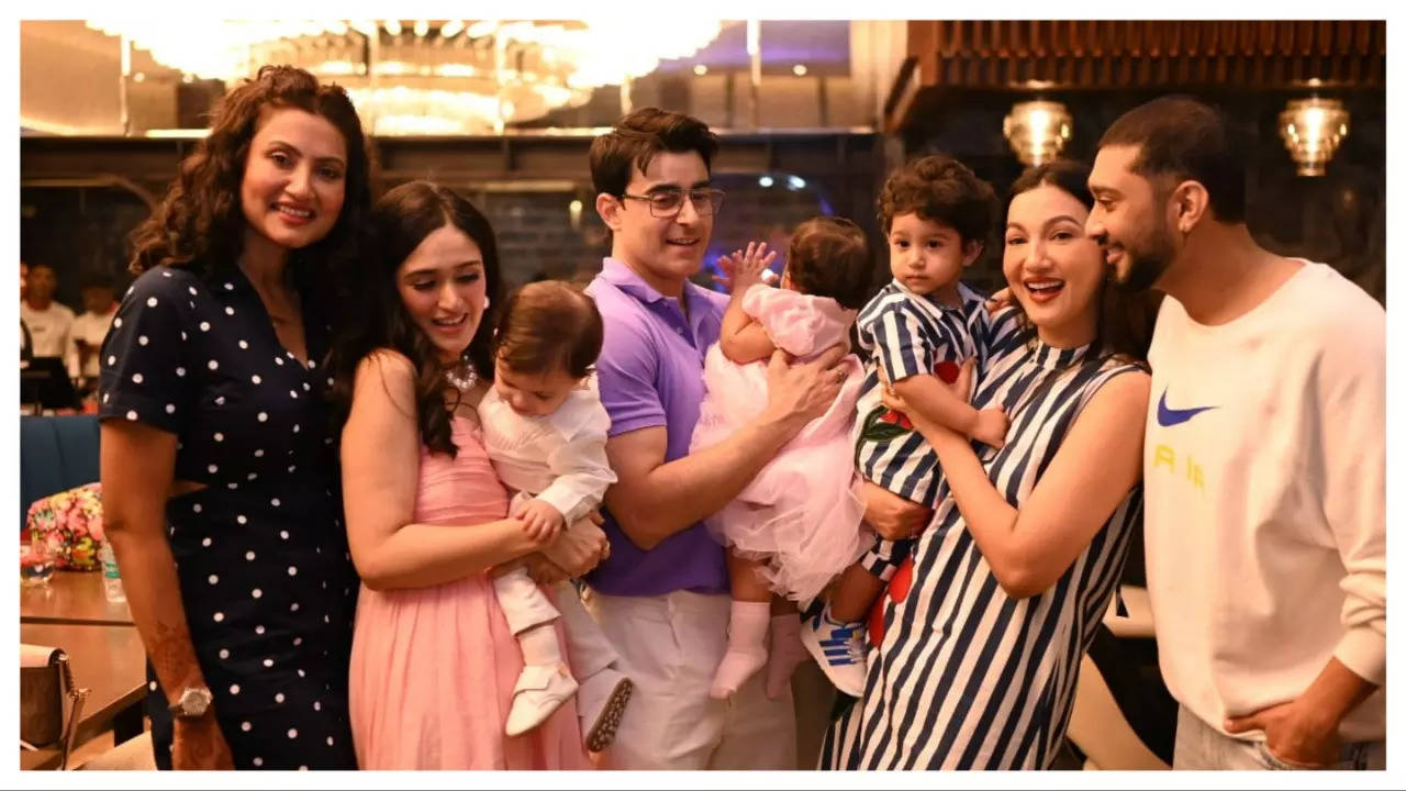 Gautam Rode and Pankhuri's cozy bash for their twins' first birthday