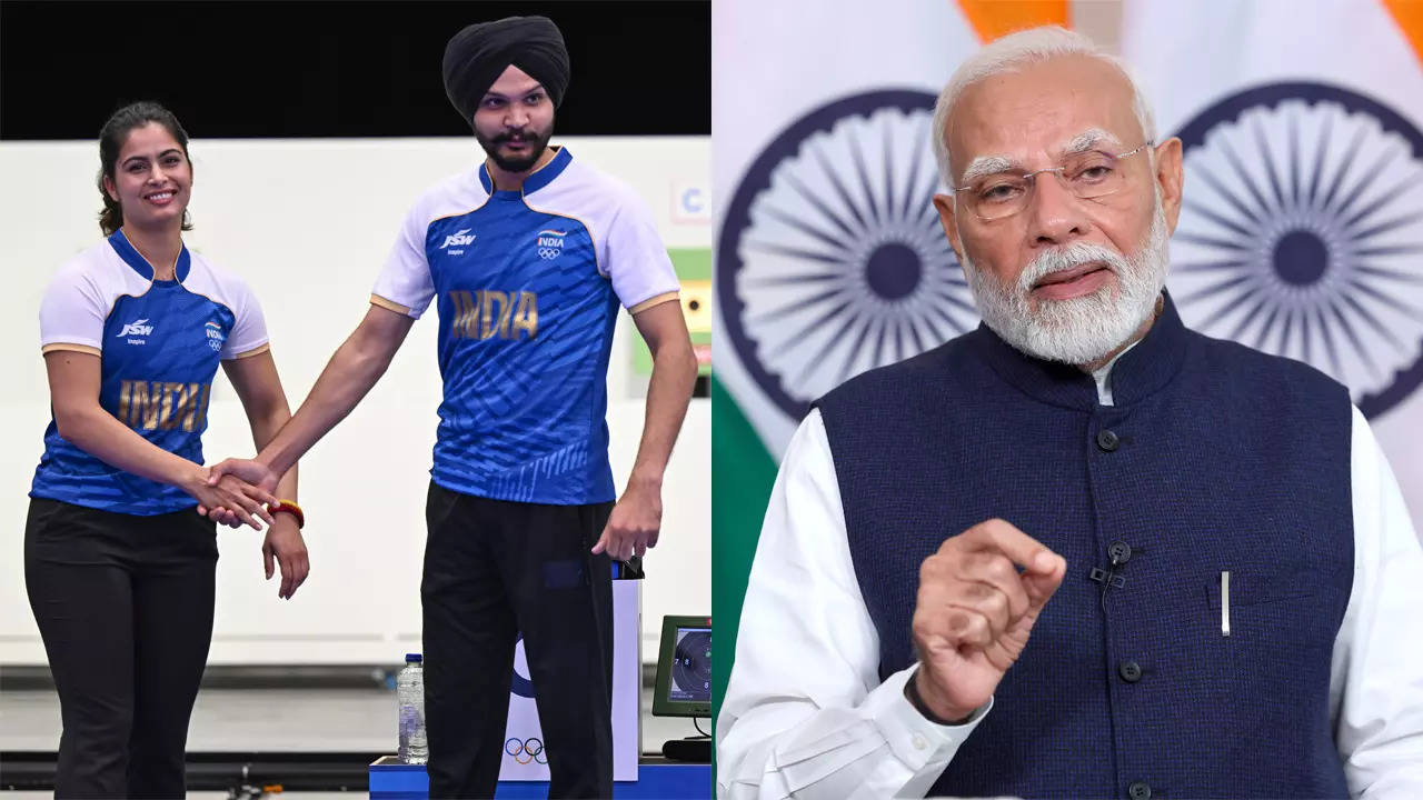 'India is incredibly delighted': PM Modi lauds Manu & Sarabjot