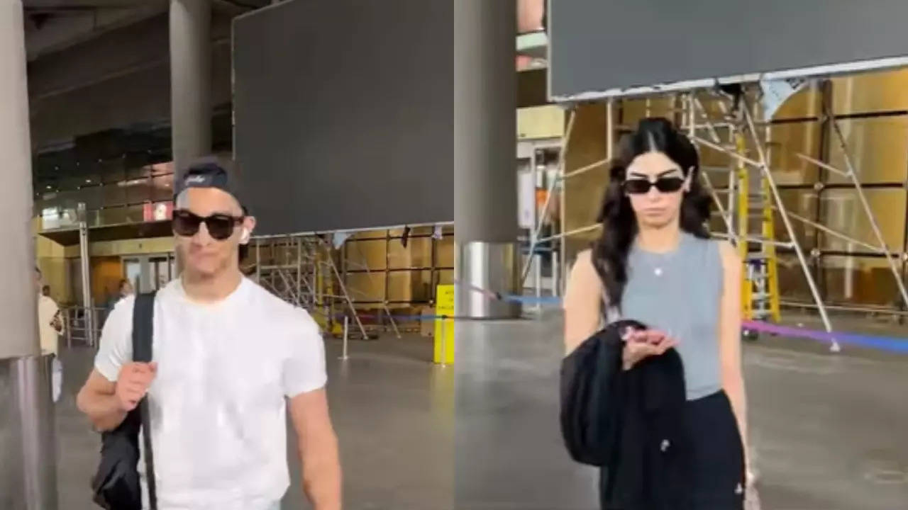 Khushi Kapoor and Vedang Raina keep their distance at Mumbai airport after scorching up the ramp - WATCH | Hindi Movie News Filmymeet