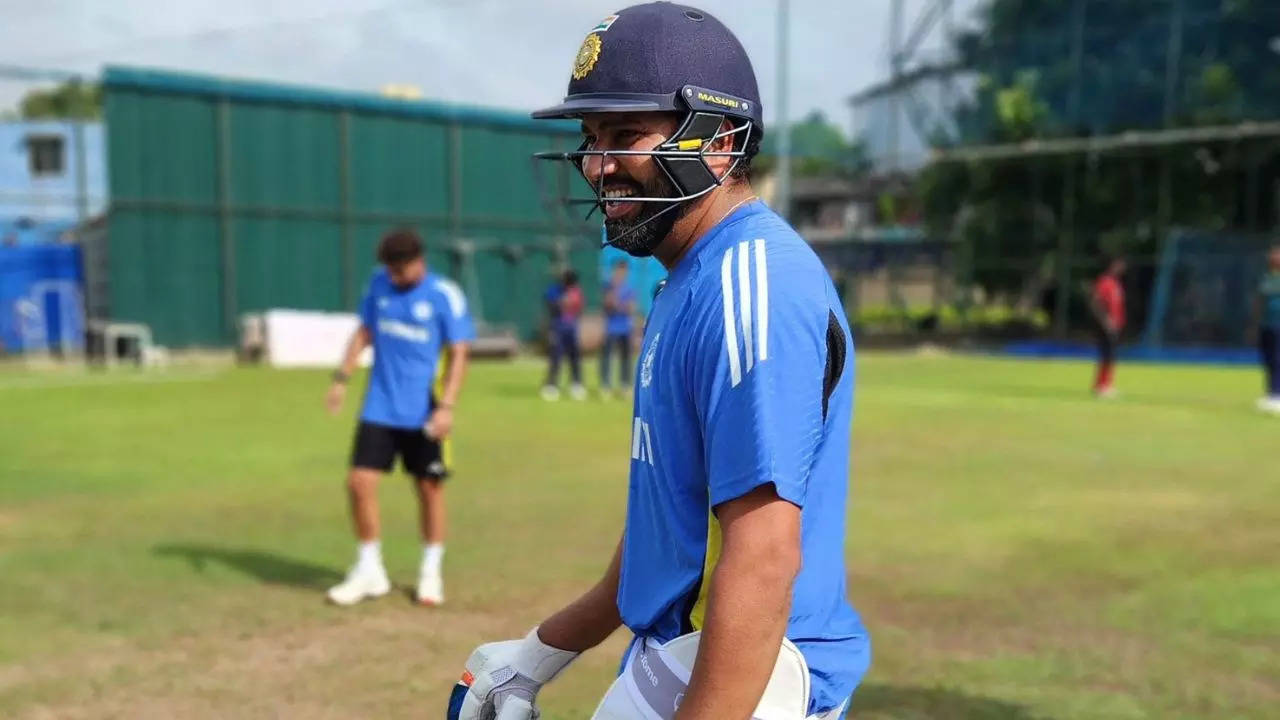 Captain Rohit hits the nets before Sri Lanka ODI series